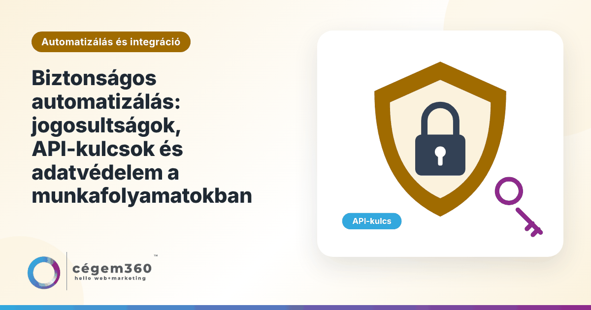 Biztonságos automatizálás: jogosultságok, API-kulcsok és adatvédelem a munkafolyamatokban